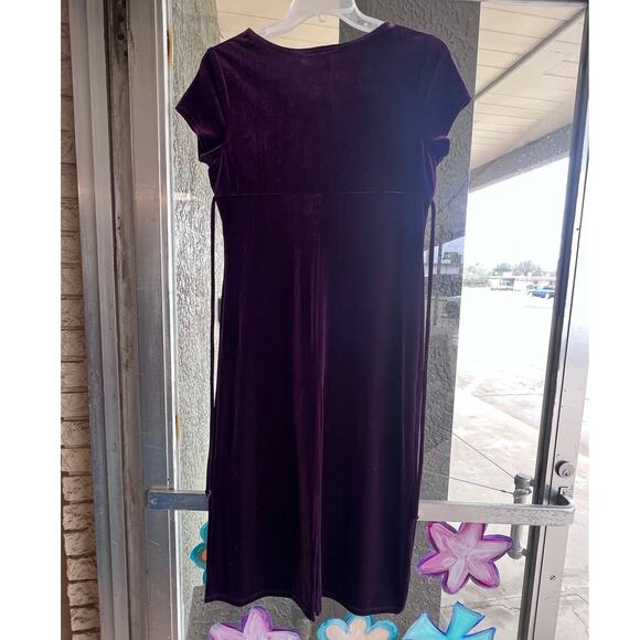 Vintage Y2K My Michelle purple velour butterfly dress size 16 - Picture 4 of 5